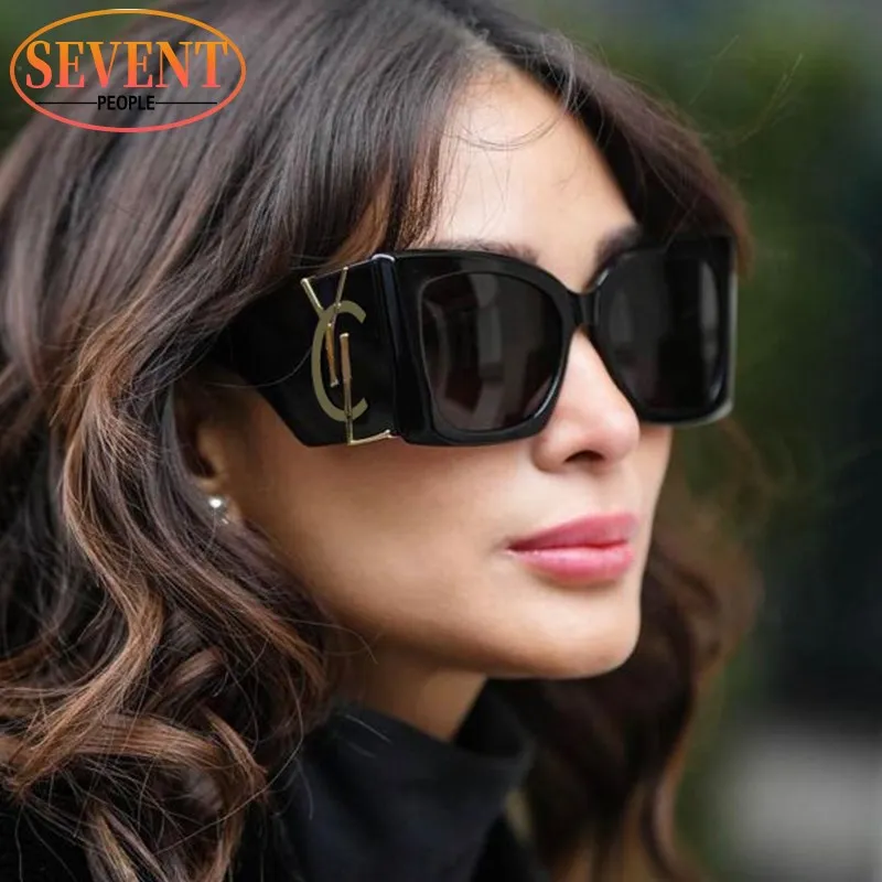 OversizedCatEyeSunglassesWomen2023LuxuryBrandDesignerFashionSquareSunGlassesFor