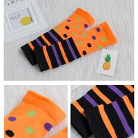 Xmas Baby Crawling Knee Pad Kids Sock Leg Warmer Protector Girl Legging Boy Striped Toddlers Beenwarmers Infant 4