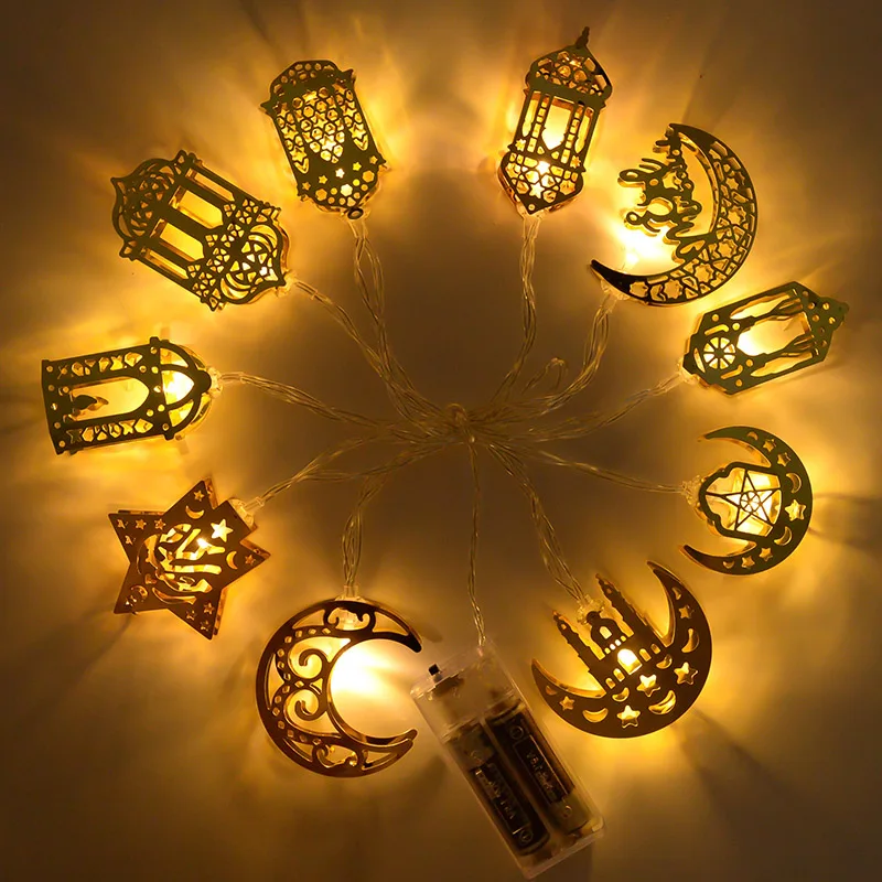 СВЕТОДИОДНАЯ Гирлянда в виде Луны и звезд, 10 светодиодный