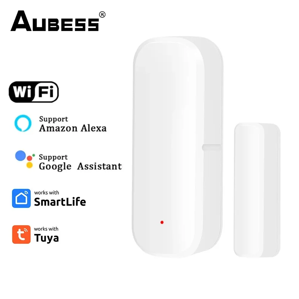 Tuya WiFi Smart Door Sensor Smart Home Door Open/Closed Detectors Window Sensor Works With Google Home Alexa door window sensor