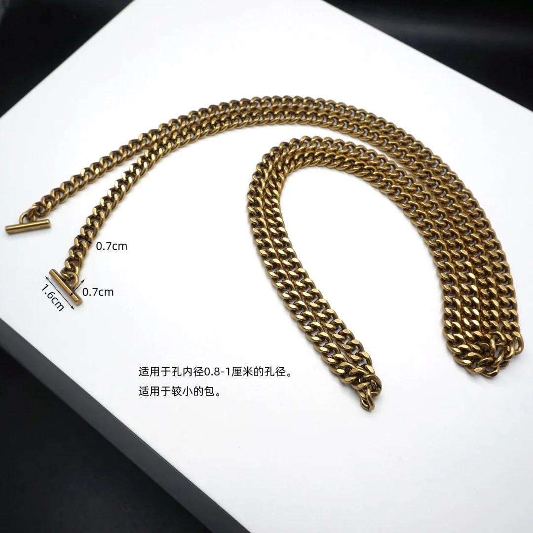 Many Size Metal Bag Chains Handbag Replacement Shoulder Chain Repairment Parts Durable Accessory for Handbags Old Golden Color