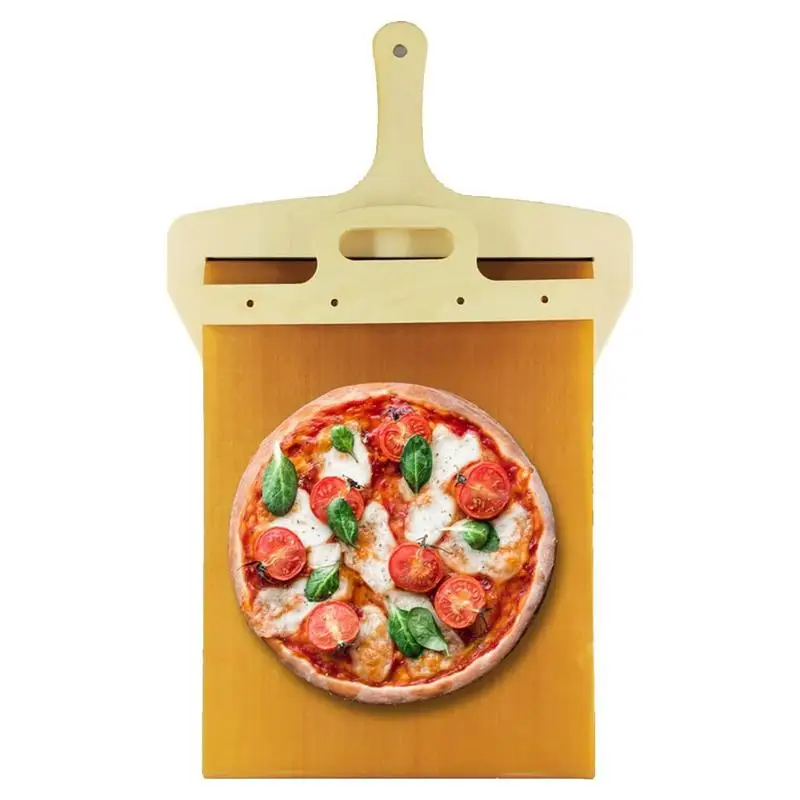 

Sliding Pizza Peel Non-stick Wooden Pizza Transfer Shovel With Handle Baking Tool Pizza Tray Baking Tool Kitchen Accessories