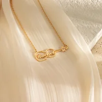 Collier Violon Personnalisé avec Nom Gravé – Cadeau Idéal pour Amateurs de Musique – Breloques Instrumentales – Pendentif Violon Argenté – Cadeaux 4