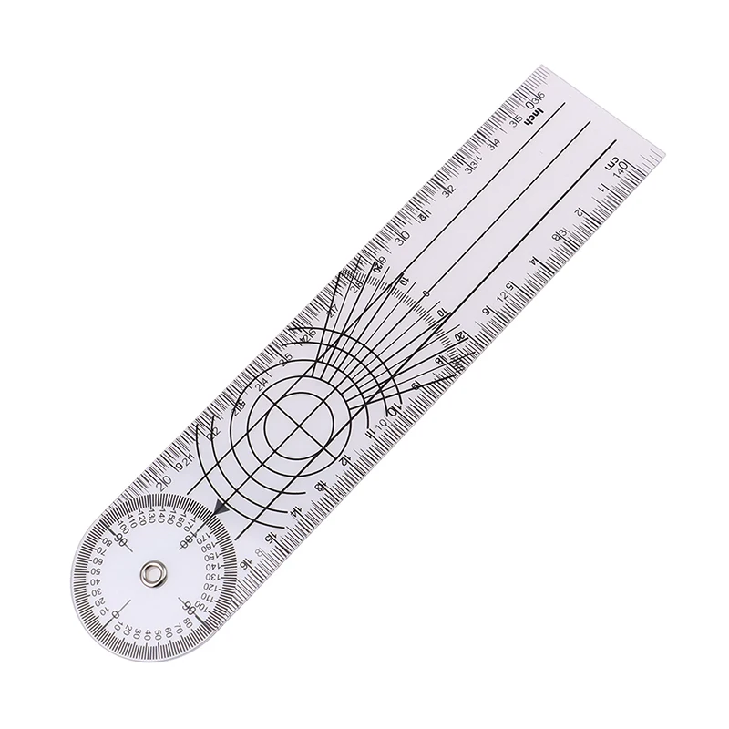 Angle Protractor 1Pcs Measuring Tool Goniometer Protractors 360 Degree Rotation Professional Angle Medical Spinal Ruler Multifunction Goniometer