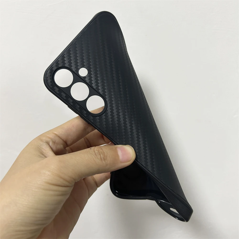 Carbon Fiber Texture Soft TPU Slim Phone Case - Thin Protective Cover