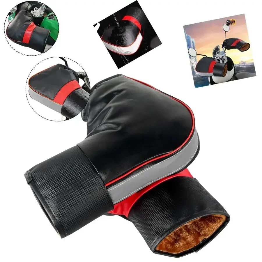 Waterproof Motorcycle Handlebar Muffs Gloves Winter Warm