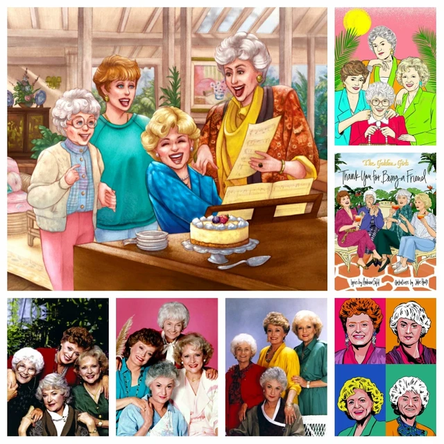 The Golden Girls Tv Series AB Diamond Painting Art Four Grandma Friends  Betty White Cross Stitch