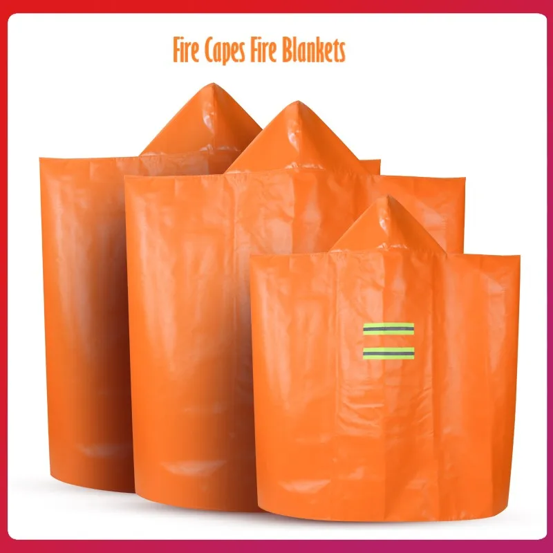 1.2M*1.2M Children Fire Blanket Fireproof Cloak Thickened Silicone Escape Jacket Emergency Kit Home Self-Rescue Heat Resistant