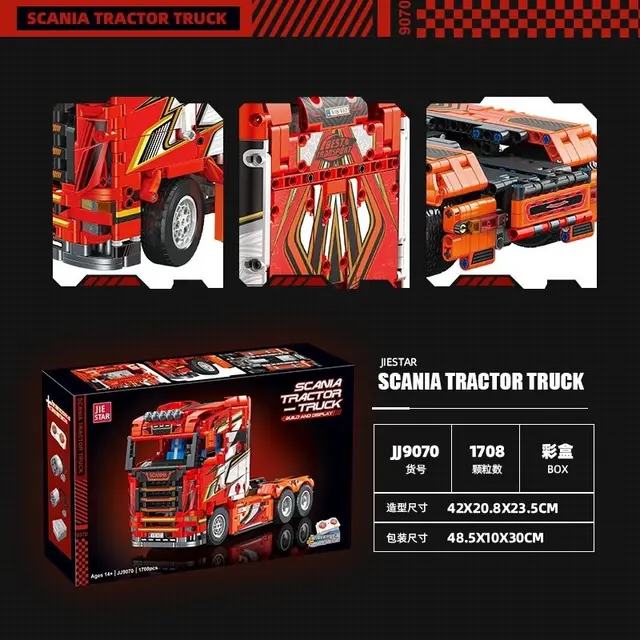 Technical City 1708 sztuk Scanias Longline V8 ciągnik