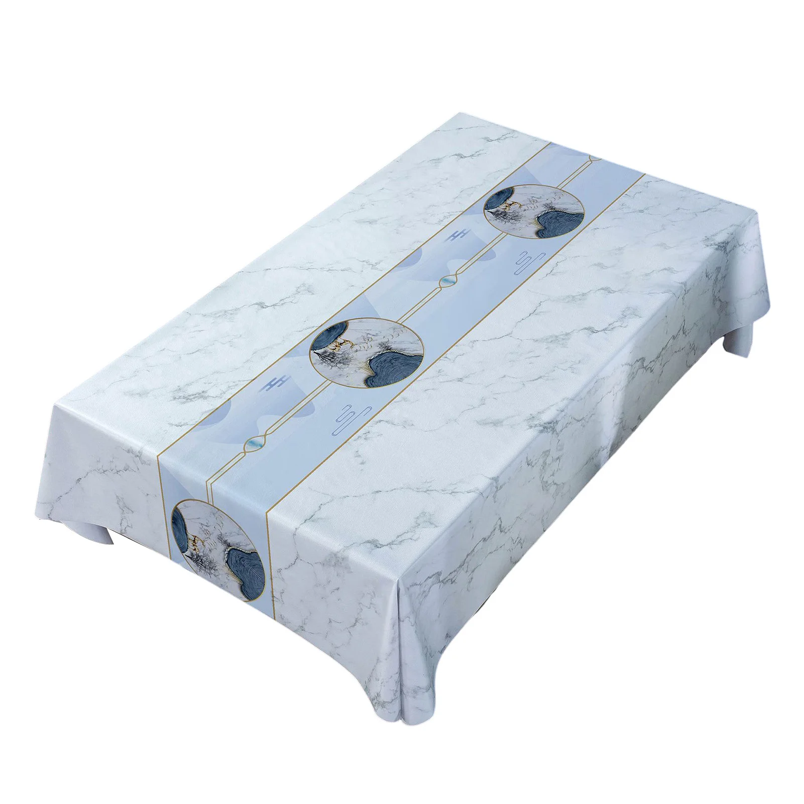 

Polyester Vinyl Thicken Tablecloth Cover Wood Furniture Tabletop Protective Cover for Weddings Birthday Party Baby Shower