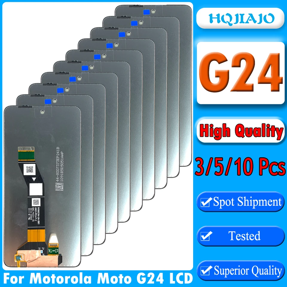 3/5/10PCS Original For Motorola Moto G24 LCD XT2423-1 Display