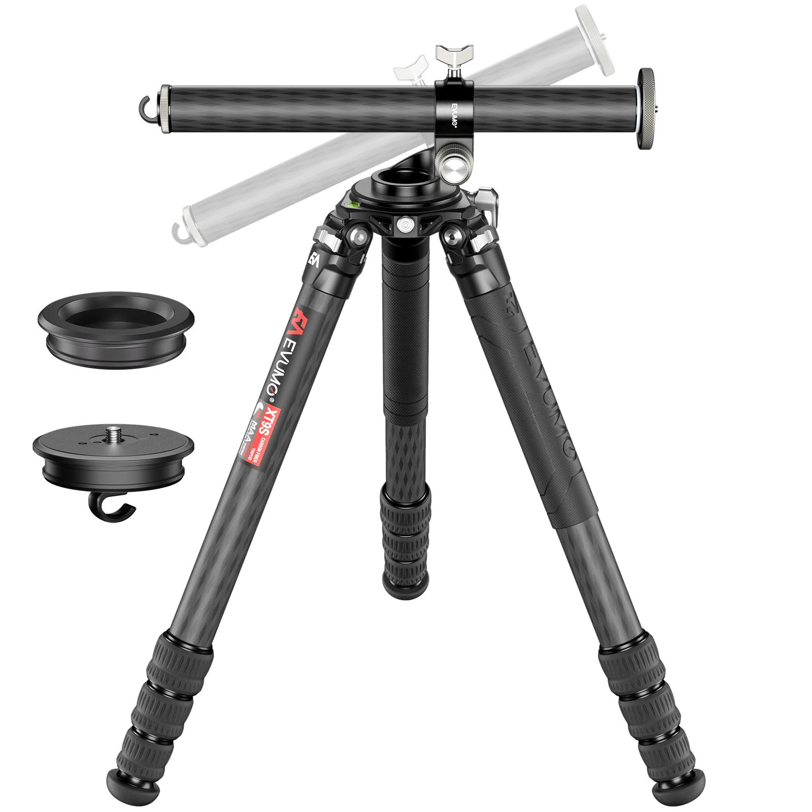 EVUMO XT9S Z8 Carbon Fiber Hunting Tripod Professional DSLRs Camera Tripod Heavy Duty Stand Camcorder Telescope Phone Load 40kg phone tripod mini tripod camera tripod projector tripod stand flexible phone tripod metal mini tripod stand phone tripod mount photography tripod camera tripod mount extendable tripod
