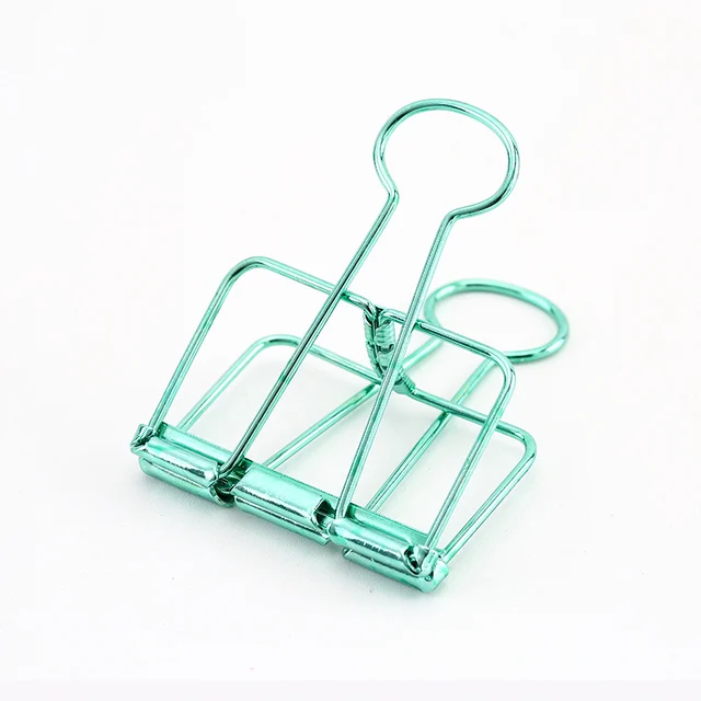 Mr Paper 8 Colors 3 Sizes Ins Colors Gold Sliver Rose Green Purple Binder Clips Large Medium Small Office Study Binder Clips Green L