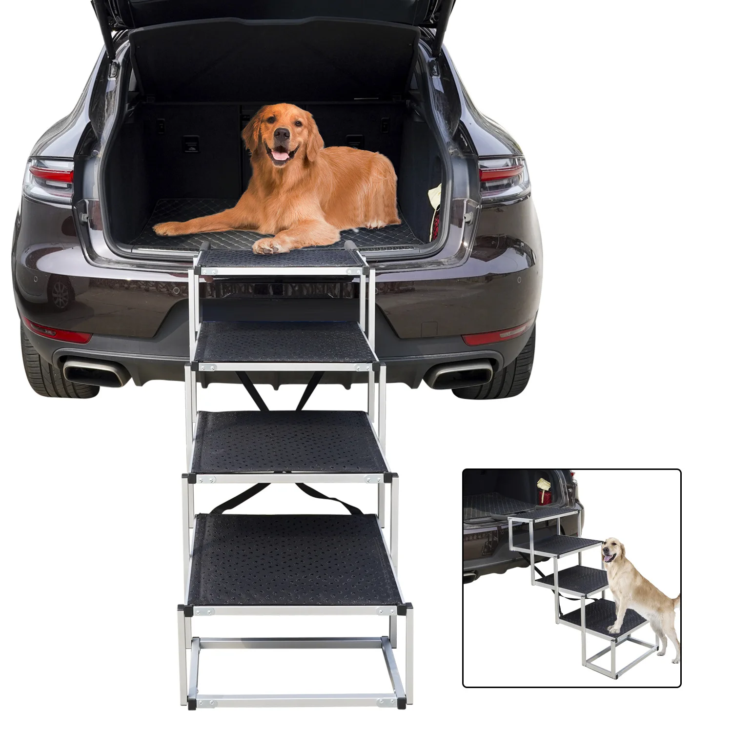 Foldable Car Ramp for Dogs, Aluminium