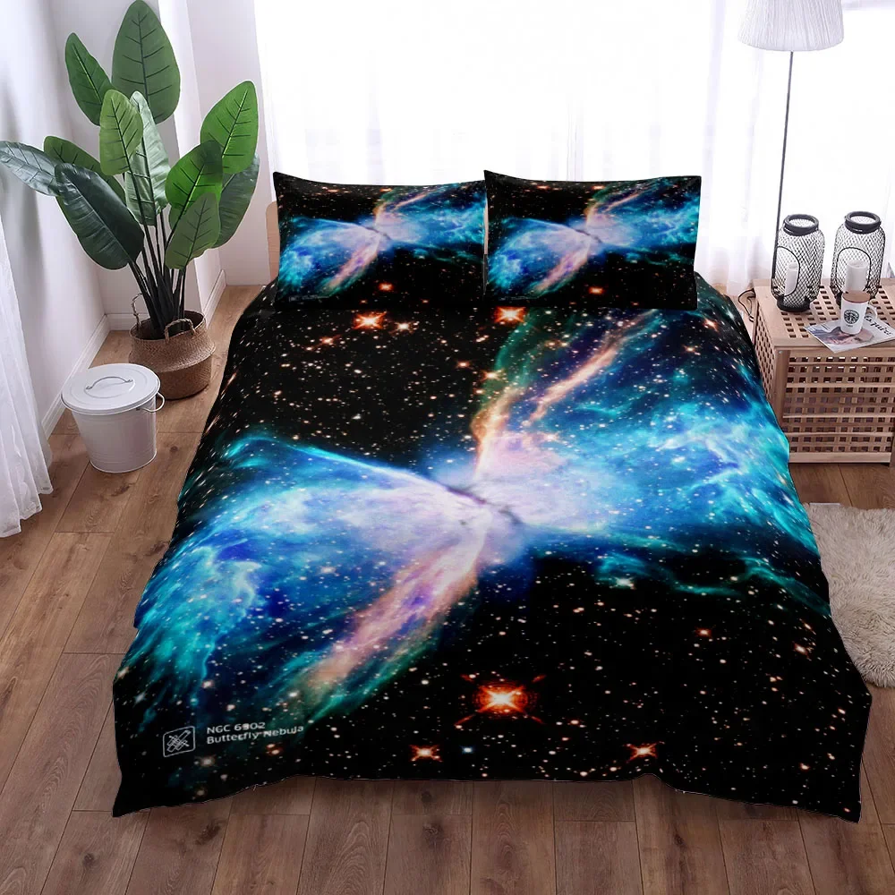 Abstract Space Nebula Duvet Cover Set UK Single Double Queen King US Twin Full King Size Bed Linen Set