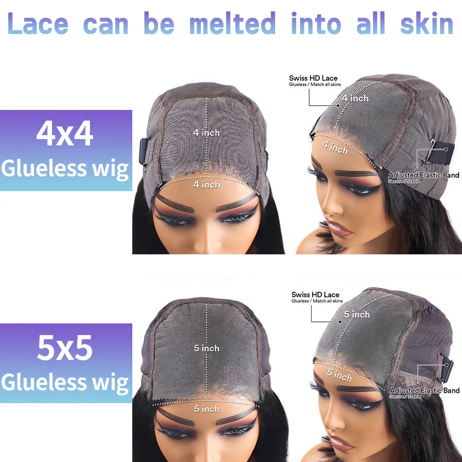 Body Wave Wigs Short Bob Wig Glueless Wigs Ready To Wear Human Hair Pre Cut Wig 4X4 5X5 Closure Brazilian Pre Plucked Wig 6