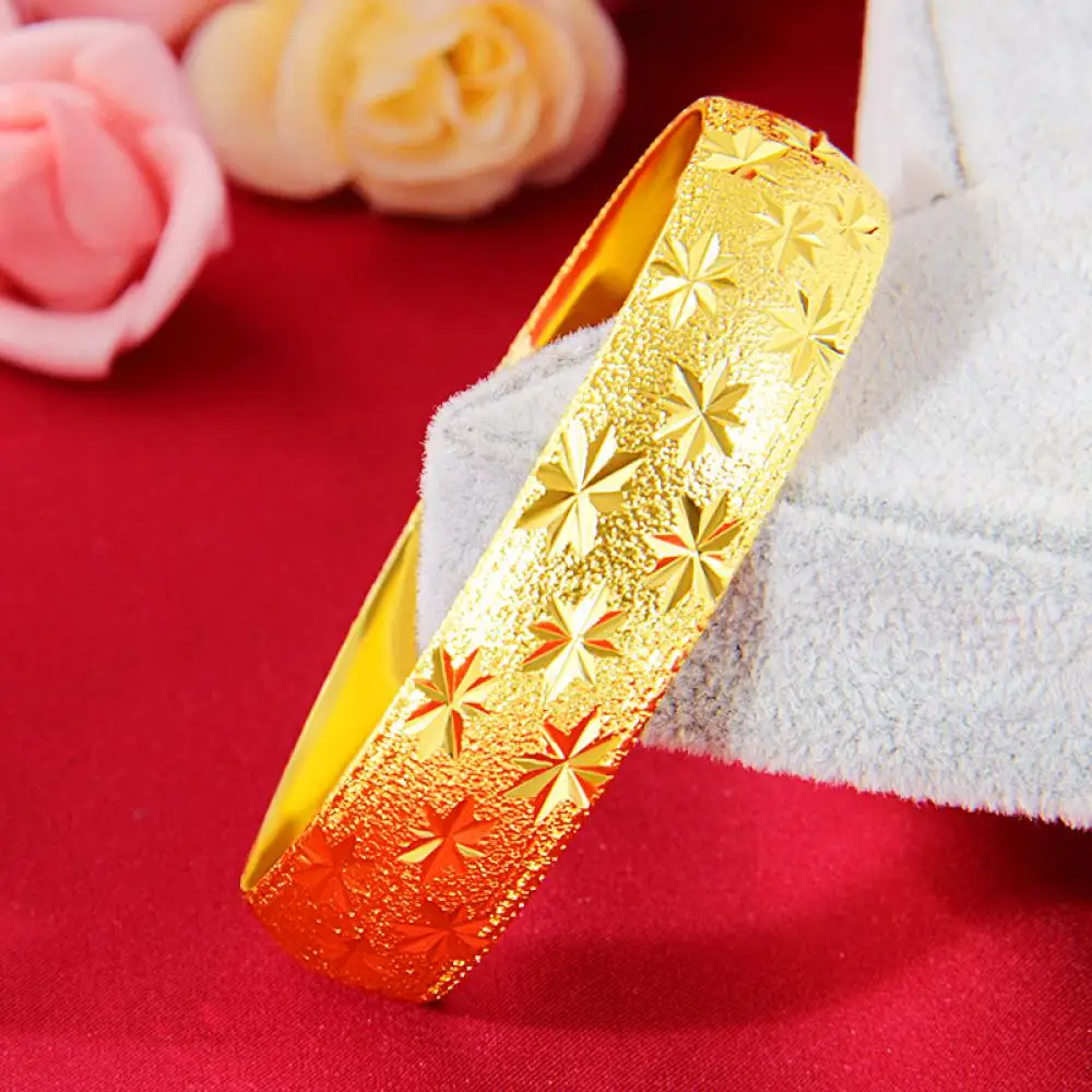 HOYON 14k color fine pure gold Bracelet for women Gypsophila Open Bracelet Pisces Meteor Shower oro 14 k puro color Jewelry