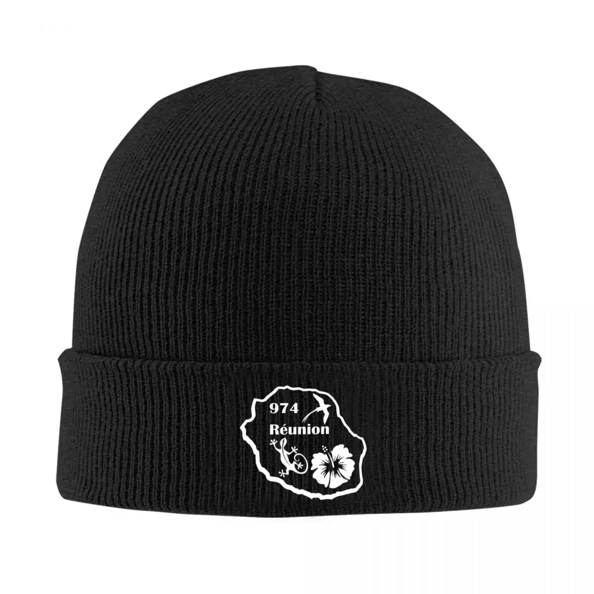 

974 Reunion Island Bonnet Hats Cool Knitting Hat For Men Women Winter Warm Skullies Beanies Caps