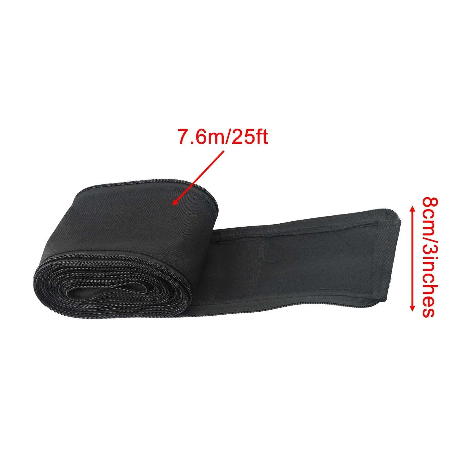 25ft/7.6m Protective Sleeve Sheath Cable Cover Welding Tig Torch Hydraulic Hose Tools Black Welding Soldering Supplies High Qual