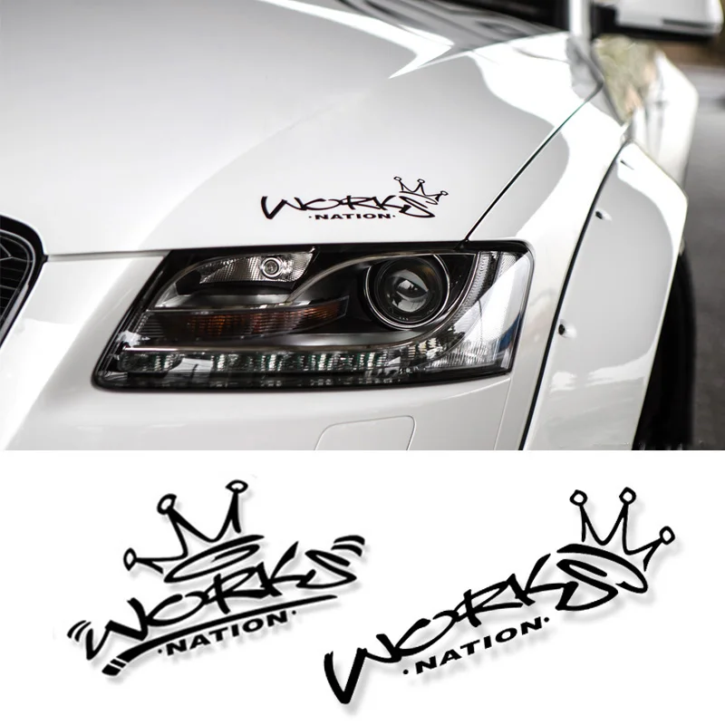 Works Nation Reflective Car Headlight Sticker Automobile Eyelid