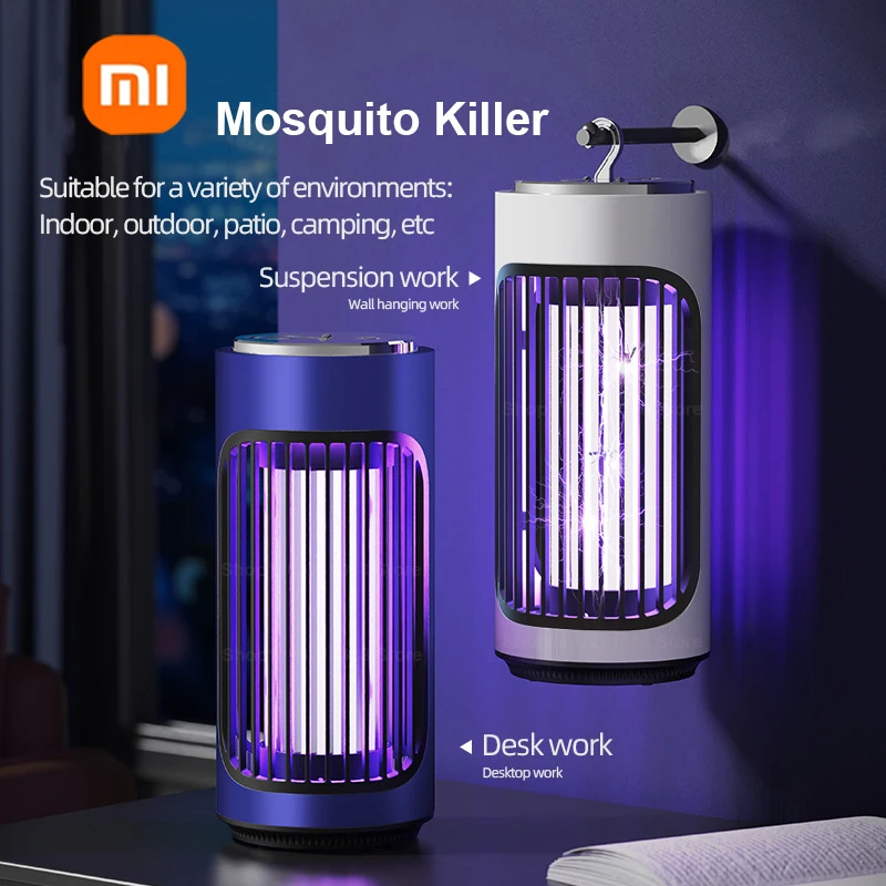 Mosquito Killer Lamp Xiaomi Mosquito killing Light Photocatalyst Electric Shock Mosquito Killer for Bedroom Living Room Desktop Wall Mounted