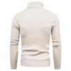2024 Autumn New Sweater Men's High Collar Elastic Knit Fried Dough Twists Pattern Casual Versatile Top Tight and Warm 6
