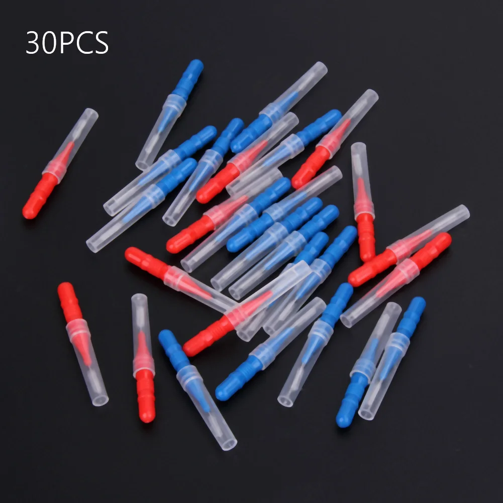 30개입 치간 칫솔 2.5mm 교정용 치아 칫솔 치실 치간 이쑤시개 치아 건강 관리용
