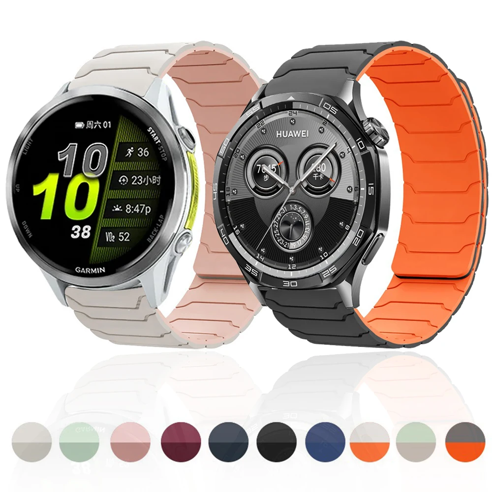 Magnetic Silicone Smartwatch Strap, Adjustable and Durable Bracelet