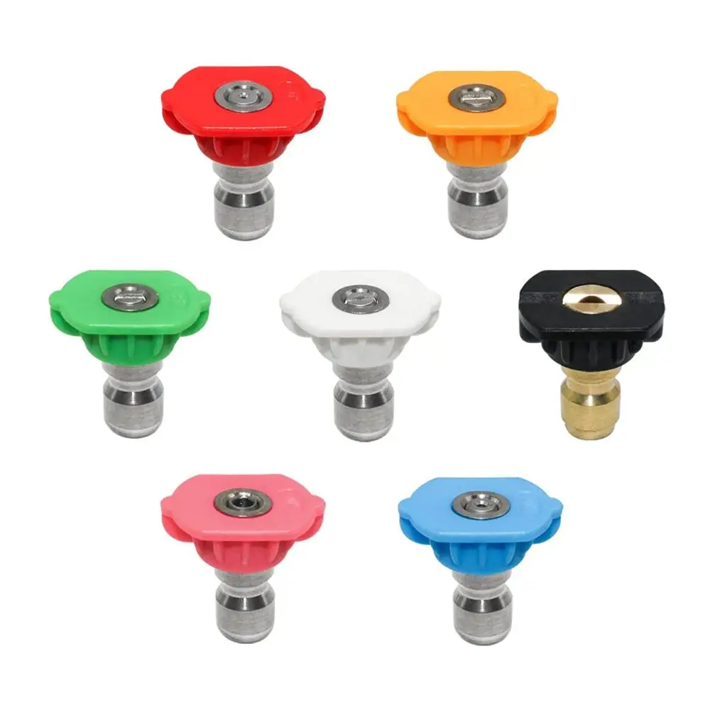 Pressure Washer Spray Nozzle Tips Set 7 Colors Different Jet Angle With