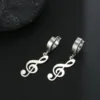 Kkjoy Fashion Stainless Steel Gold Color Music Symbol Earrings For Women Simple Treble Clef Note Earrings Temperament Party Gift 3