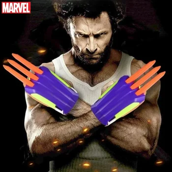 Marvel Wolverine Claw Stretchable Glove Knife Plaything Genuine 3D Gravity Radish Knife Folding Claw Knife Birthday Gifts Toys