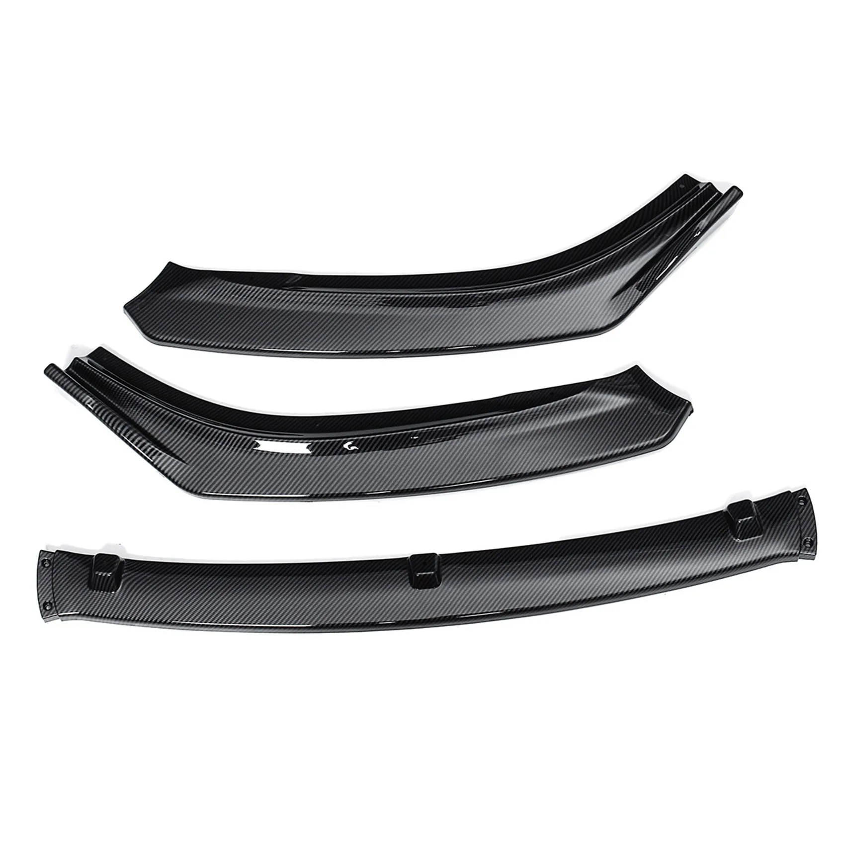 

3Pcs Car Front Bumper Spoiler Splitter Lip Cover Trim for Mazda 6 Atenza 2014 2015 2016 2017 2018 Carbon