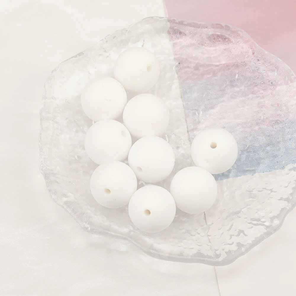 Cordial Design 100Pcs 12/15MM Choose/Silicone Material Beads/Baby Edible Beads/Chewable/Jewelry Accessories/DIY Making Findings - cordial