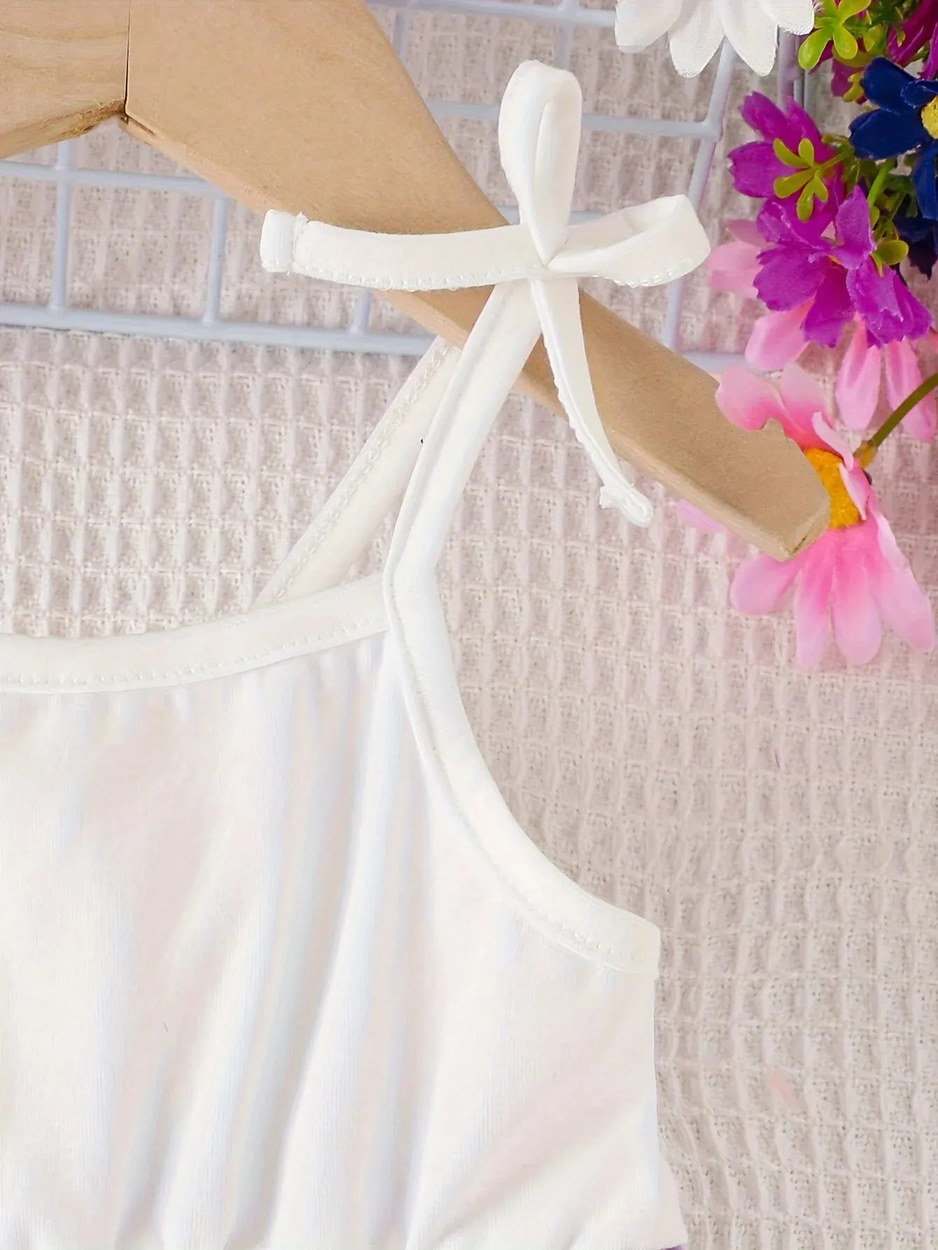Girls Dress Summer Cool Cute Baby Girl Patchwork Color Contrast Halter Sundress Outdoor Casual Sweet Comfortable Breathable Beach
