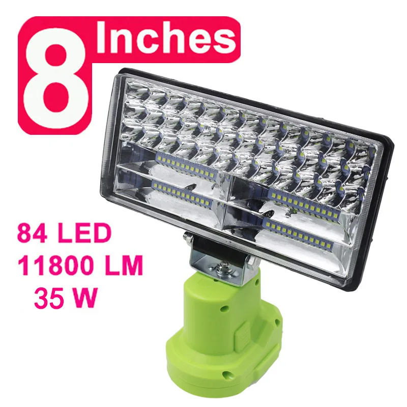 LED Alarm Work Lights Flashlight Electric Torch Spotlight Car Lamp For RYOBI 14.4V 18V Lithium Nickel One + Battery P108 P104 portable flashlight portable spotlight