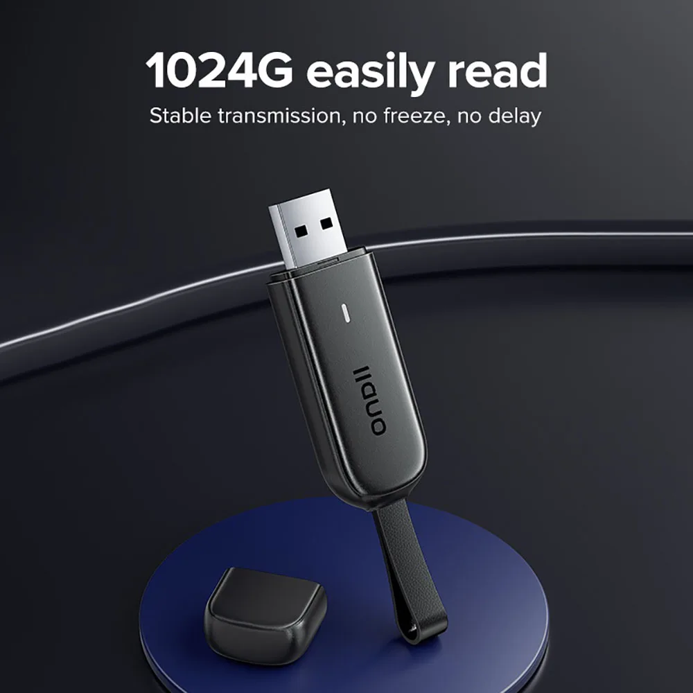 LLANO SD TF 스마트 카드 리더기, 가죽 랜야드 포함, 최대 480Mbps, 최대 1024GB 읽기 가능