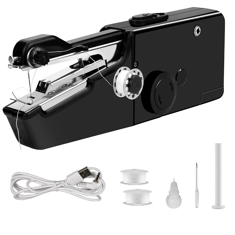 USB Electric Handheld Sewing Machine Kit for Curtain Leather