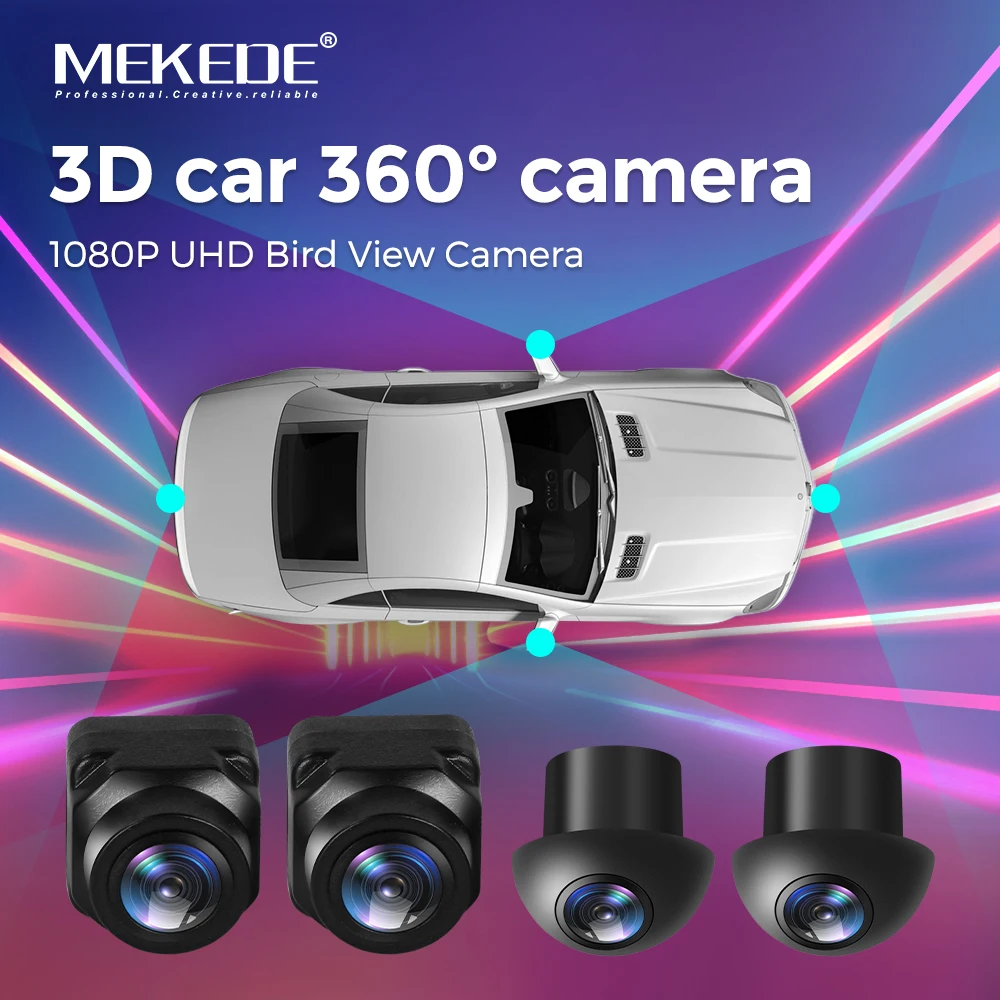 3D 360&deg; Panoramic Camera Rear / Front / Left Right 1080P AHD 360 Panoramic Accessories for Android Car Stereo Radio MEKEDE