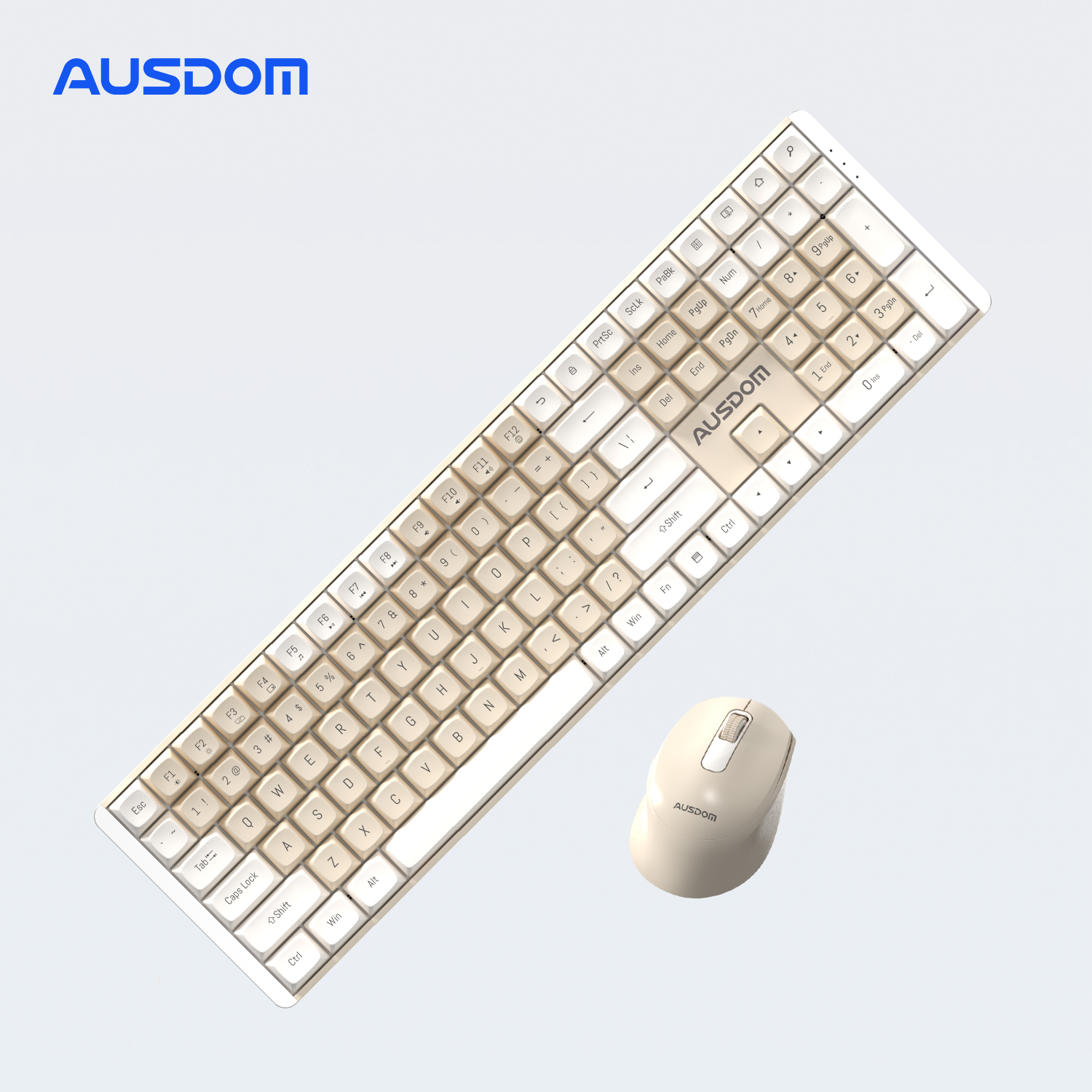 AUSDOM Hola111 Mechanical Keyboard 2.4G Wireless Gaming Esports Home Office Keyboard 111 Full Key TTC PBT Keycaps For Windows PC