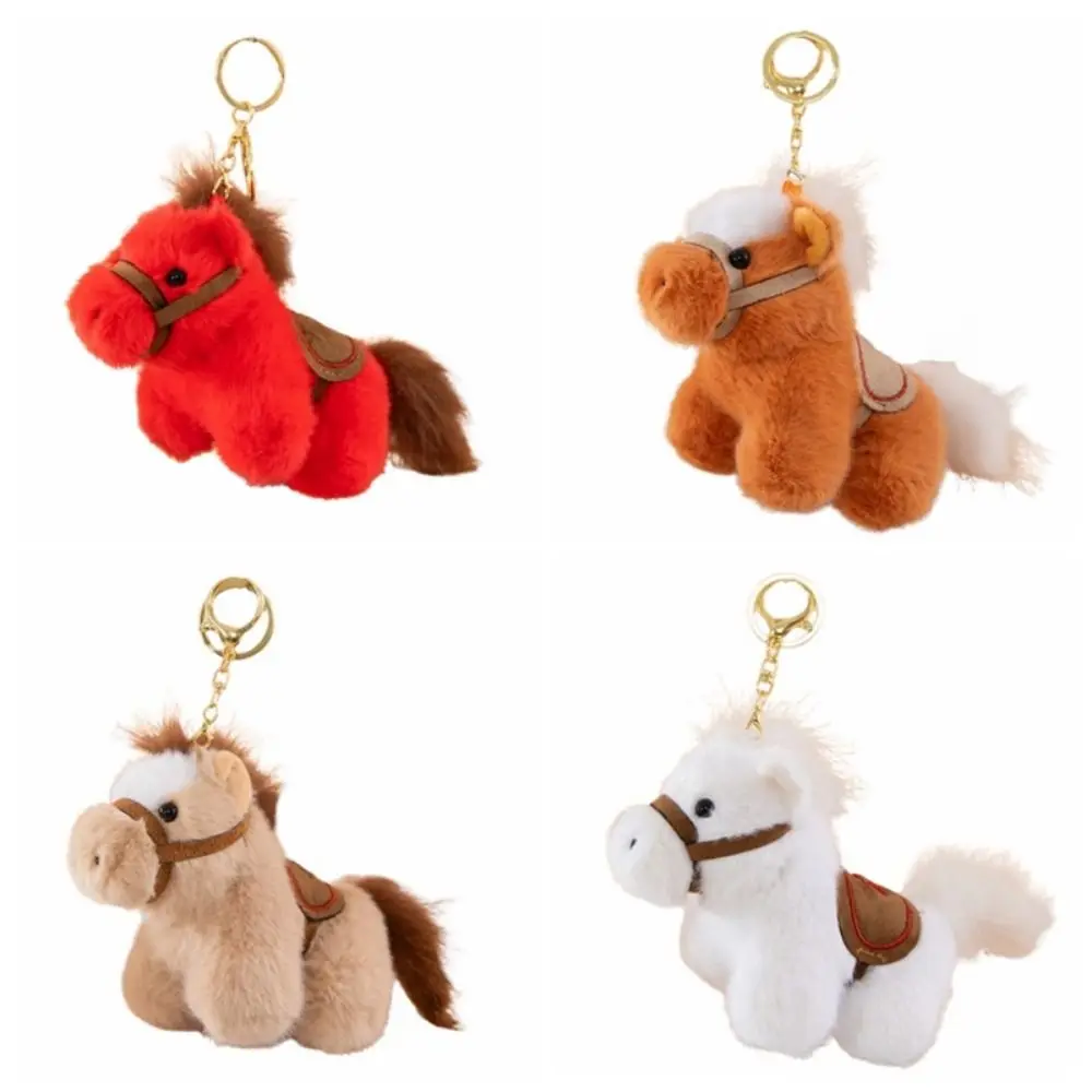Cute Mini Horse Pendant Fluffy Texture Kawaii Year of The Horse Plush Toy 13cm Plush Toys Plush Horse Doll Pendant