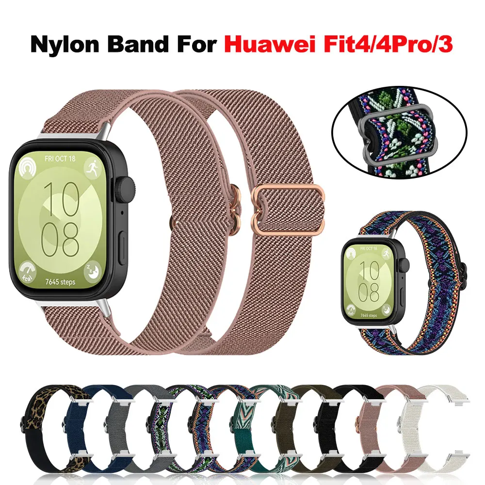 Nylon Loop Strap for Smart Watch - Adjustable Replacement Bracelet in Vibrant Colors