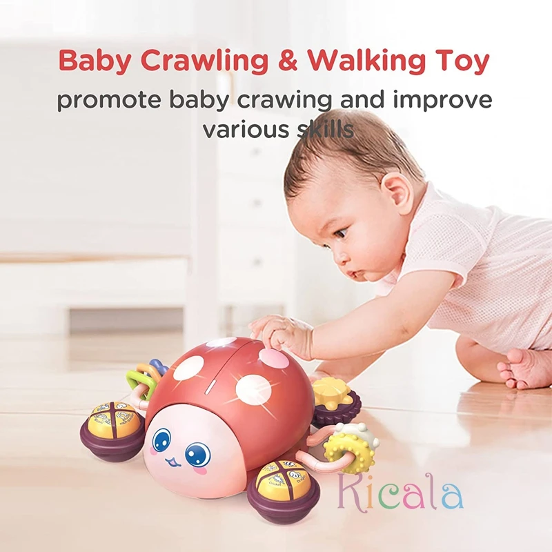 Baby Toys 0 6 12 Months Press Go Musical Crawling Baby Toys 12 18 Months Toys with Light Sound Toy Toddler Interactive Toys Gift 6