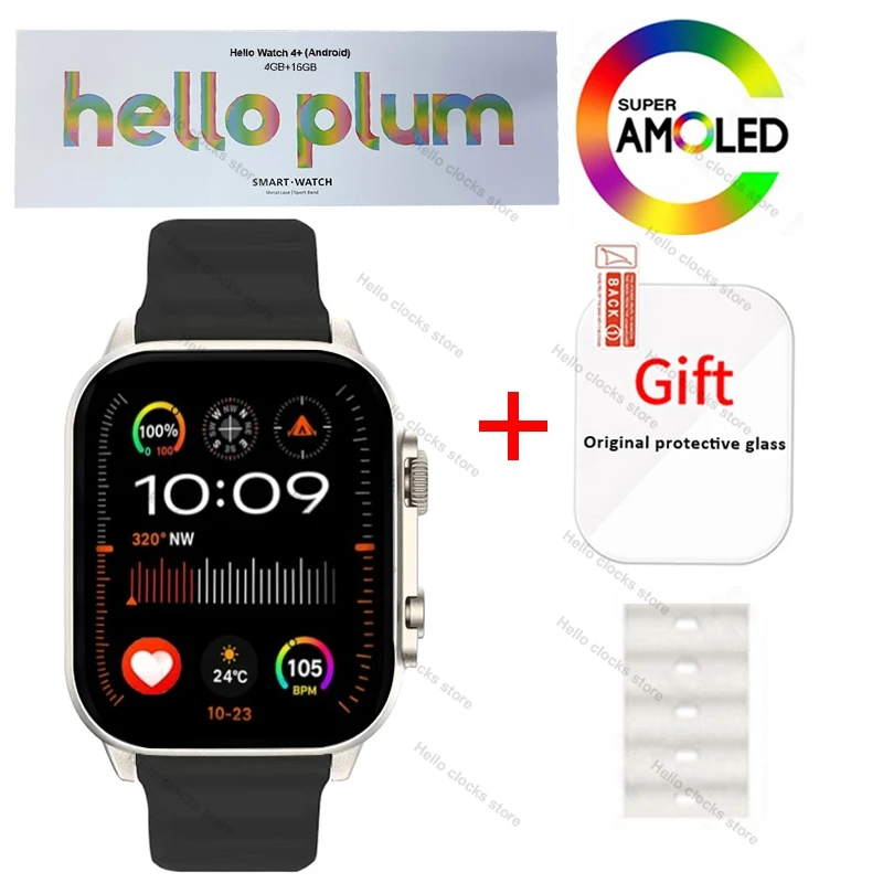 Hello Plum /Hello Watch4+ 4G マートウォッチ(新品) 新品未開封】Hello Plum /Hello Watch4+ 4G マートウォッチ