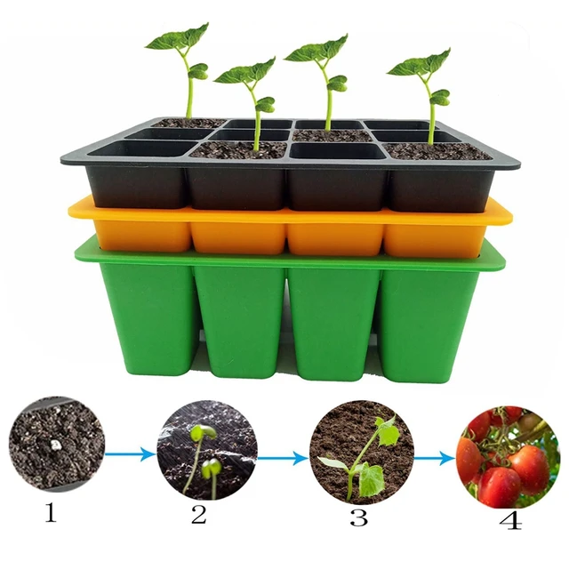 Növényi Vetés Edénykertészet Virágok És Gyümölcsök Zöldségek Átültetése 12 Rácsos Edény Szilikon Palánta Edények