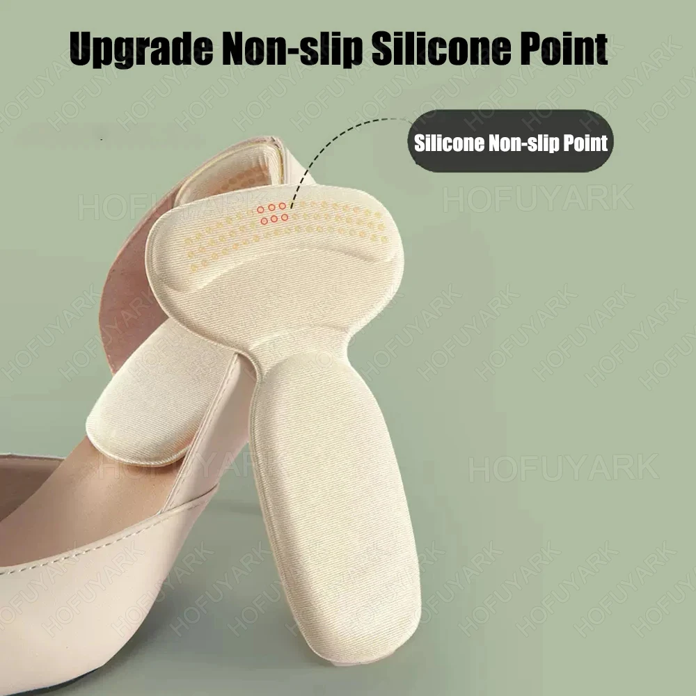 Heel Pads for Shoes Too Big Adjust Size Sponge Heel Protector Stickers High Heels Pain Relief Inserts Foot Insoles Women 6pcs shoe insoles