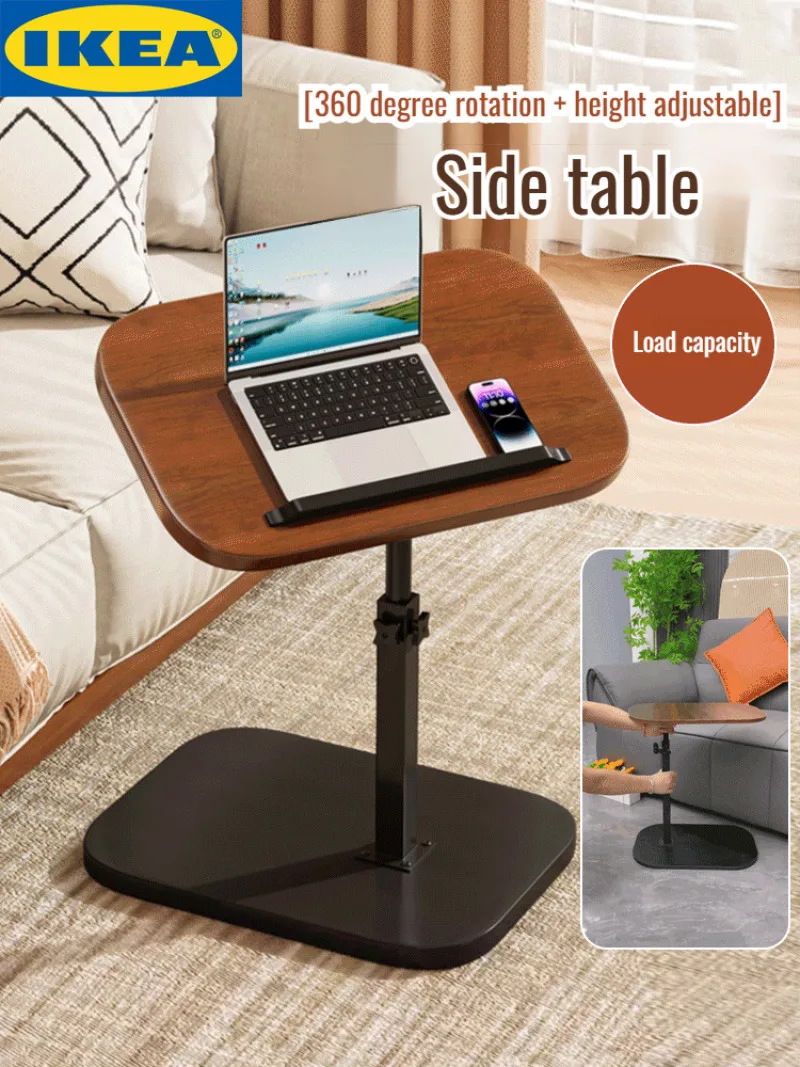 Adjustable Height Rotating Side Table Multi-Functional Lightweight Sofa Side Table Coffee Tea Tables Living Room Movable Desk
