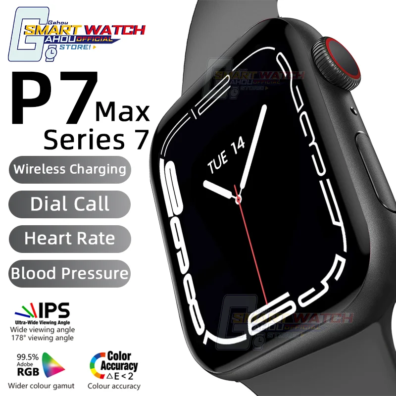 Smart Watch IWO Original Series 7 P7 Max Wireless Charging NFC Bluetooth Call Sleep Tracker Sport Men Women SmartWatches | Электроника