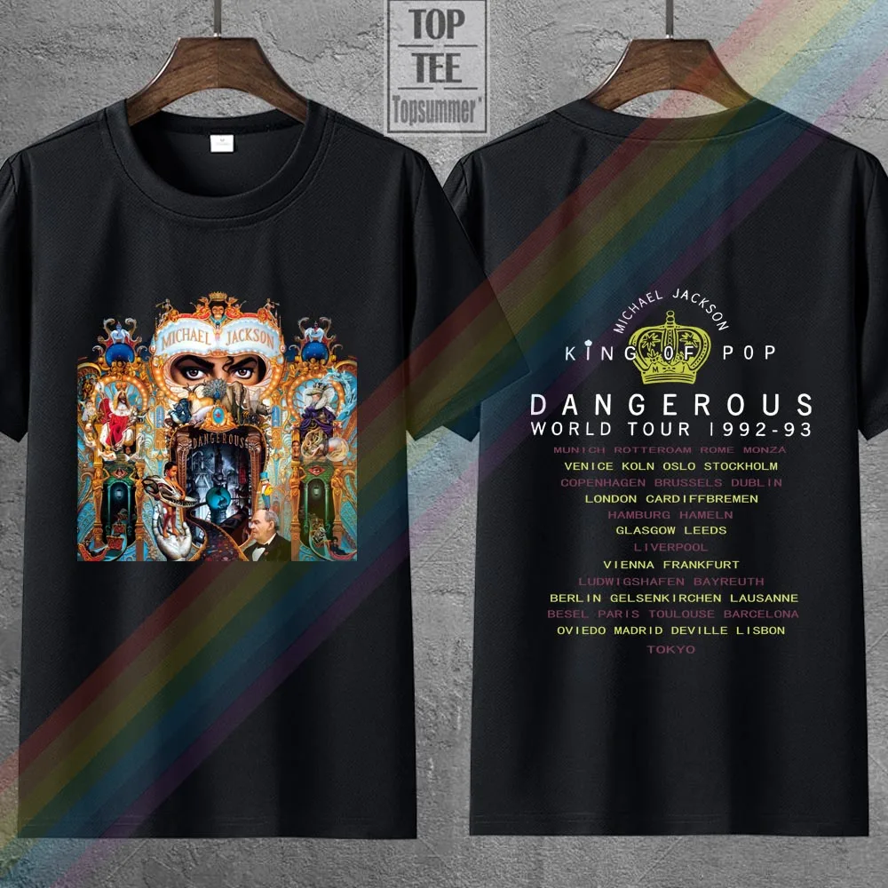 T-Shirt Vintage Rara Michael Jackson Tour Pericolosa Taglia S-3Xl Ristampa