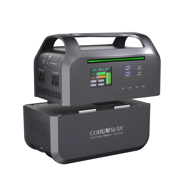 

Corumway 1000W 230V Lifepo4 Battery free energy 2000W 800W Outdoor Portable Power Station power generator with solar panels