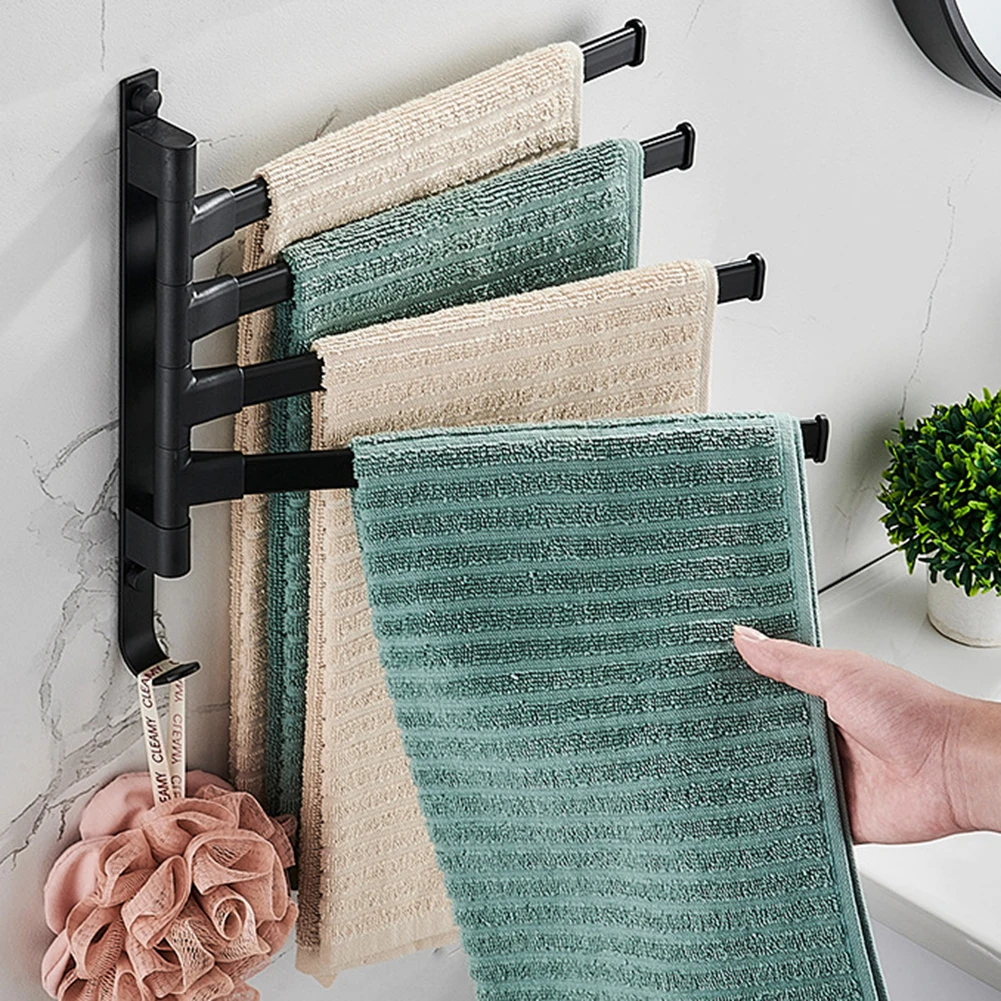 180-Degree-Rotatable-Towel-Bathroom-Hanger-Wall-Towel-Holder-Towel-Rack ...